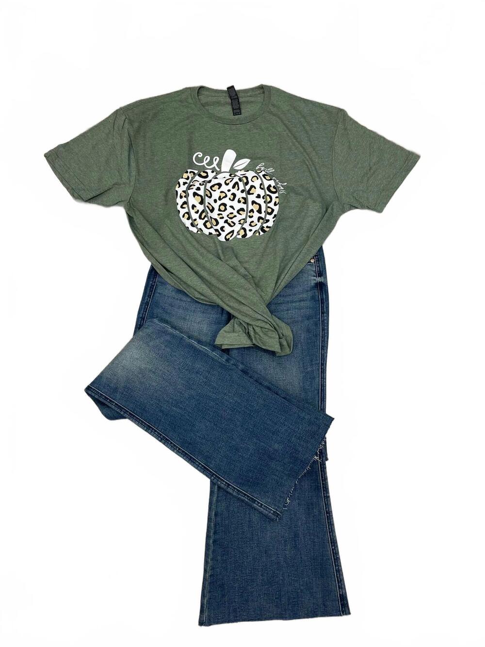 NEW INKED UP APPAREL women's fall wishes pumpkin top in green